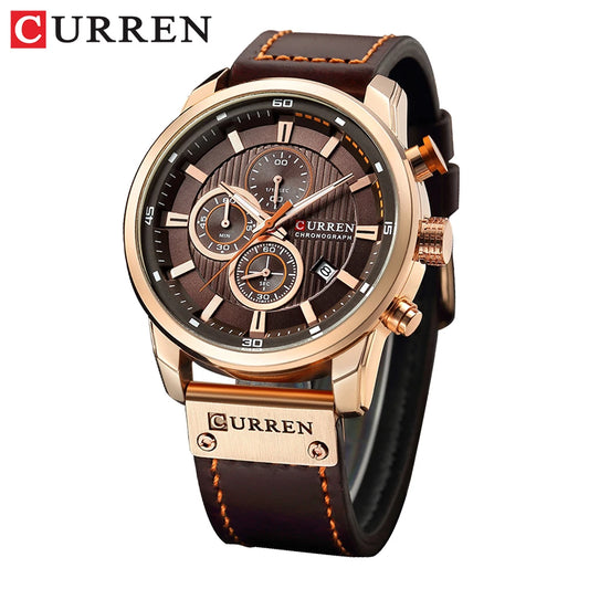 Luxury Men's Wristwatch: Sporty Design with Chronograph