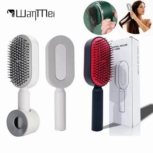 SilkyFlex Self-Cleaning Hair Brush with 3D Cushion & Air Massage